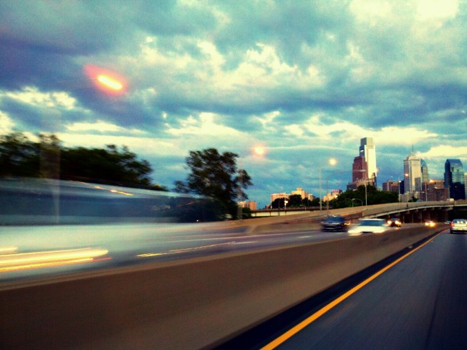 philly-traffic-skyline-sunset