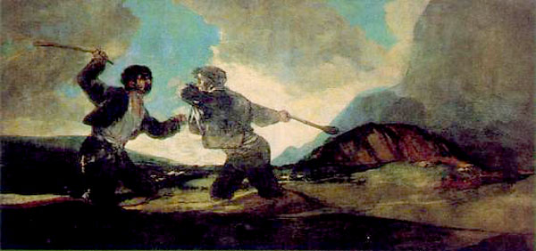 de Goya-fight with cudgels"